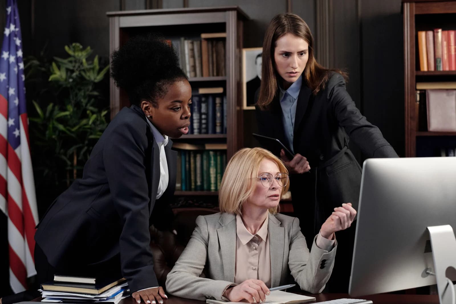 Legal professionals collaborating